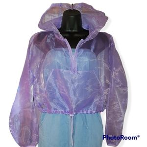 Holographic Sheer Hoodie sz Small